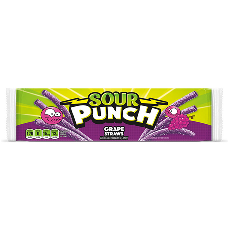 Sour Punch Grape Straws (57g)