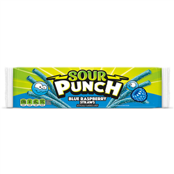 Sour Punch Blue Raspberry Straws (57g)