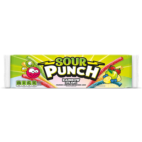 Sour Punch Rainbow Straws (57g)