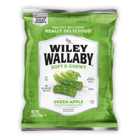 Wiley Wallaby Gourmet Licorice Green Apple (113g)