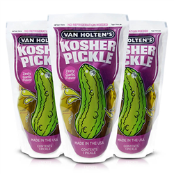 Van Holtens Kosher Garlic Pickle In-a-Pouch Jumbo