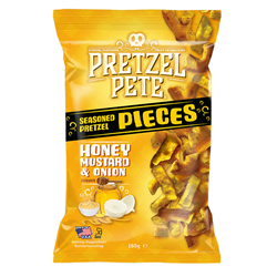 Pretzel Pete Honey Mustard & Onion Pretzel Pieces (160g)
